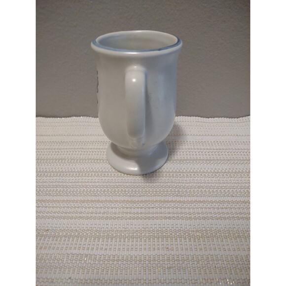 Pfaltzgraff Yorktown pattern stoneware footed pedestal latte coffee mug - Picture 4 of 7